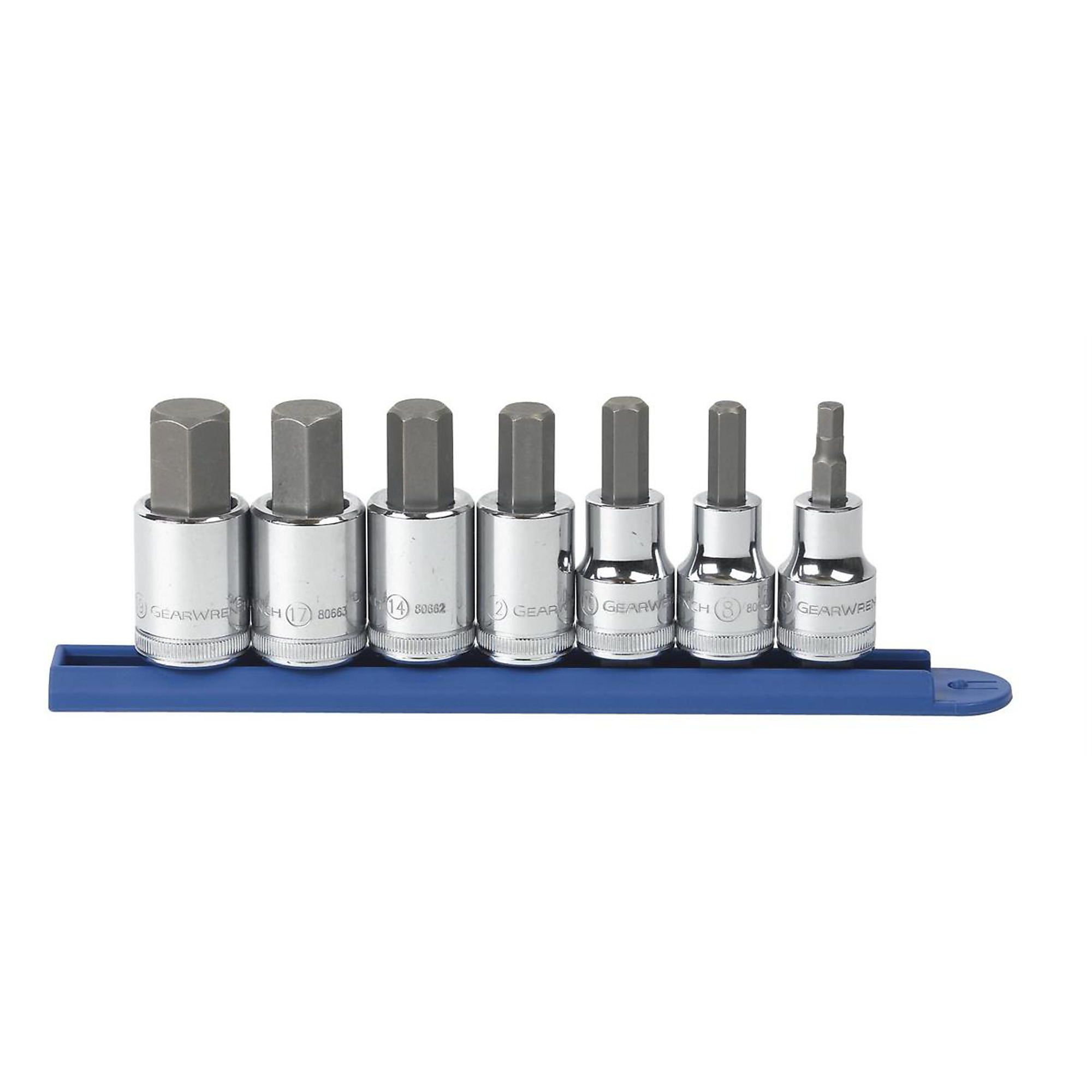 GearWrench Metric Hex Bit Socket Set — 7-Piece, 1/2in. Drive, Model# KDT80720